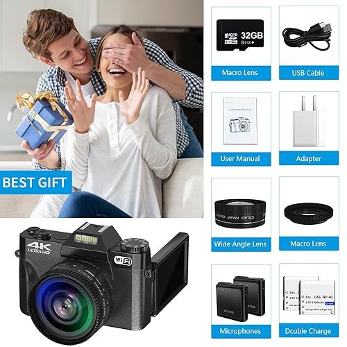 Digital Camera for Photography 4K Vlogging Camera for 56MP