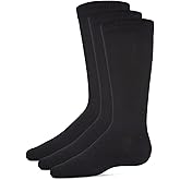 MeMoi 3 Pack Flat Boys Crew Socks, Comfortable Boys Dress Socks, Versatile Crew Height Design - Sizes 6-14