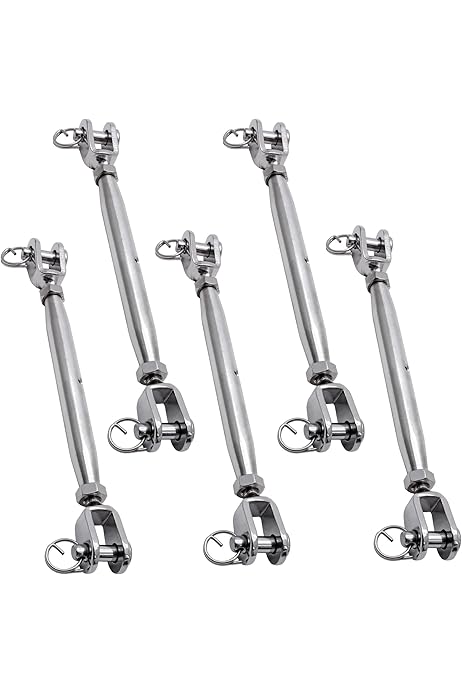 Stainless Steel Turnbuckle 3/16" Jaw To Jaw - Marine Grade For Boating & Rigging