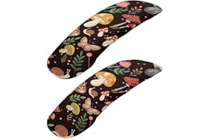 Wanzuoeng 2 Pieces Chair Armrest Slipcovers Mushroom Butterfly Printed Office Chair Arm Pad Covers Skin Friendly Stretchy Office Chair Armrest Covers