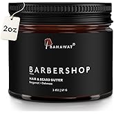 BAHAWAT Hair & Beard Butter for Men Leave-in Conditioner - Barbershop scent - Strengthen & Soften– Made in USA -Organic Natural Ingredients | The Best Beard Butter - 2 oz.