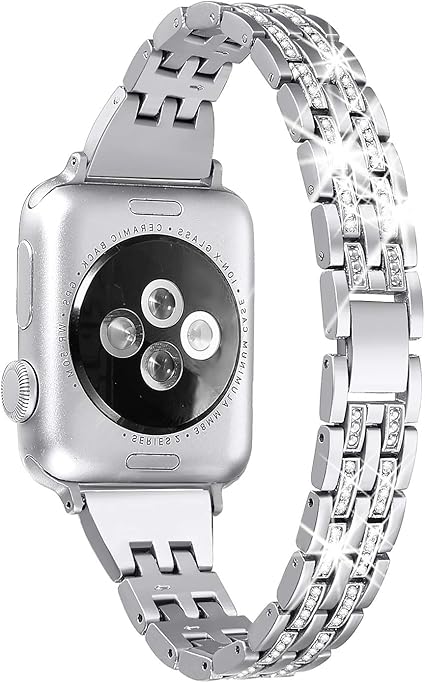 amazon silver apple watch band