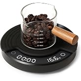 OutIn Claro Portable Coffee Scale, Timer Function, Rechargeable | Espresso Scale 2kg/0.1g Accurate Measurement, Pour Over Coffee Scale, Multiple Modes with Protective Bag