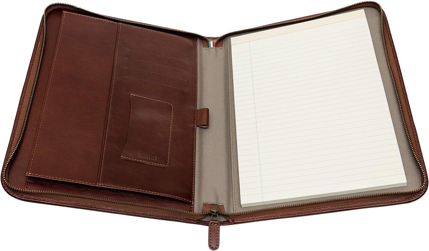 Premium Maruse Leather Portfolio Padfolio, Executive Folio for Men and Women with Zipper Folio Document Organizer - Image 4