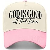 God is Good All The Time Script Vintage Trucker Hat | Premium Snapback Baseball Hat for Men & Women