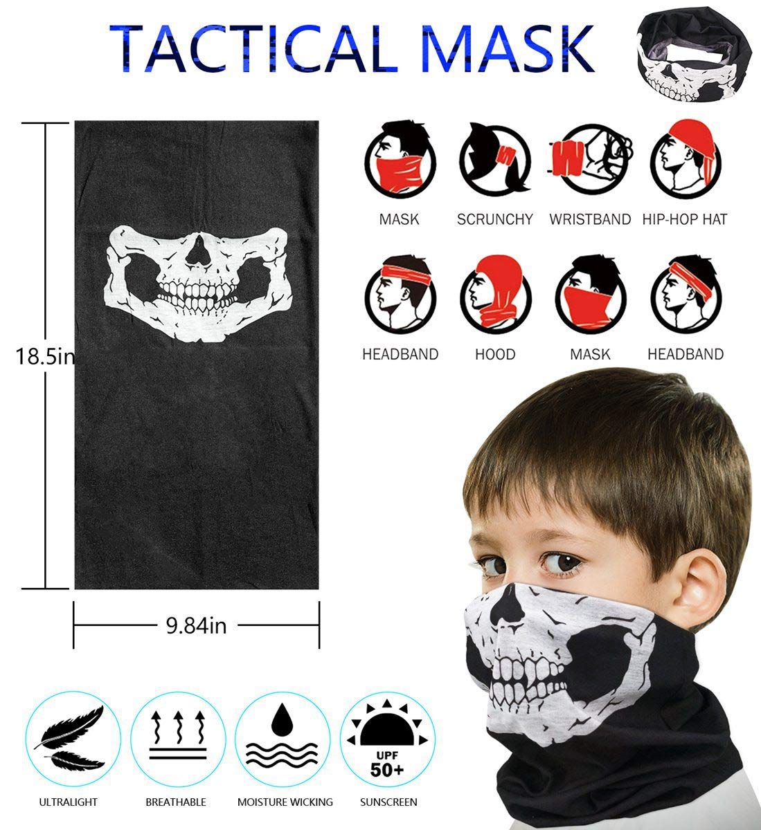 VDROL 38 Pcs Kids Tactical Vest Kit for Nerf Guns N 30 Bullets + 2 Quick Reload Clip + Protective Glasses + Face Tube Mask + Hand Wrist Bands + Darts Pouch