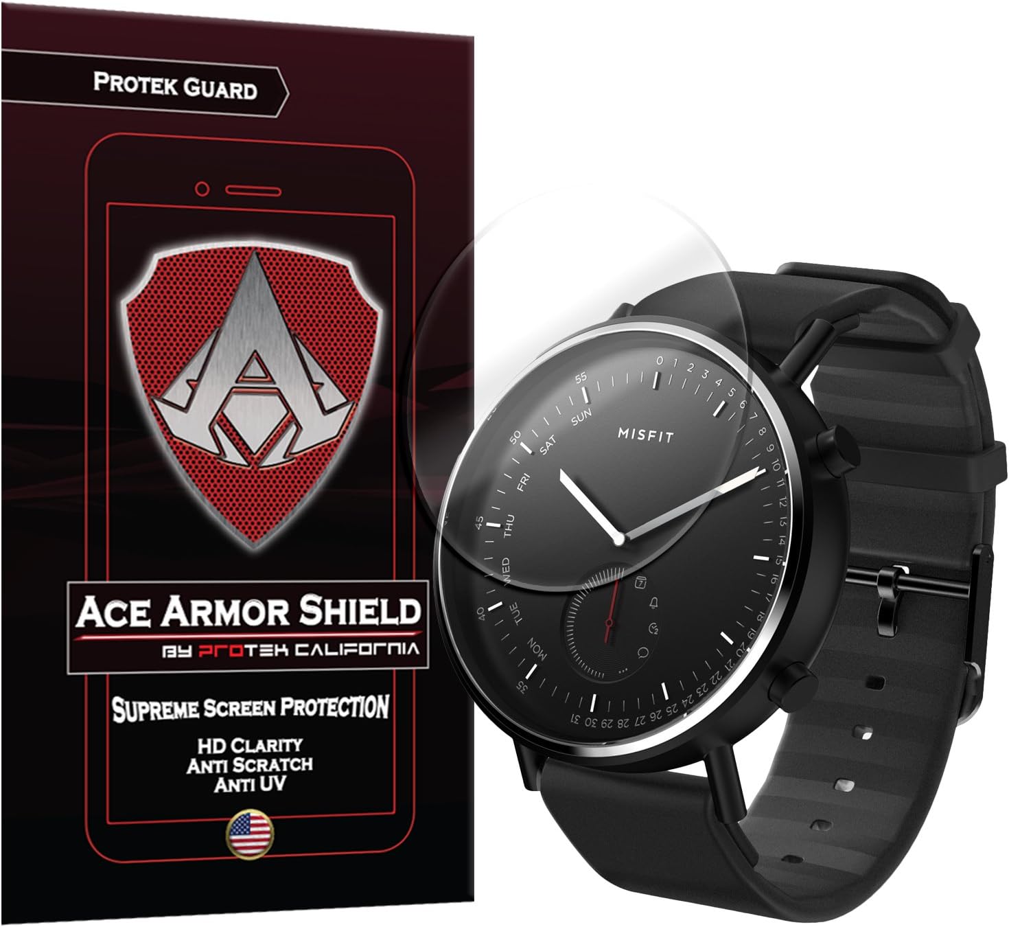Misfit Command Screen Protector (6-Pack), Ace Armor Shield Full Coverage Screen Protector for Clear Anti-Bubble Shield
