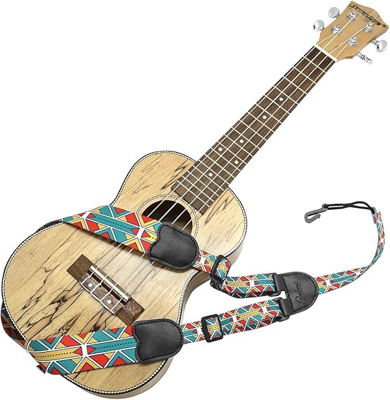 BSmucis Ukulele Strap No Drilling Printed Clip On Ukulele Strap Fits
