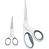 Westcott 8" Bent and 5" Straight Titanium Bonded Craft Scissors, Combo Pack (16378)