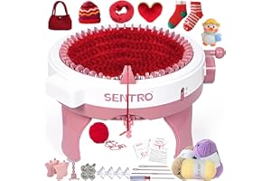 PKHOUHYI Sentro Knitting Machine, Sentro 40 Needles Knitting Machine Automatic Circular Weaving Spinning Knitting Loom Machine Kit for Adults and Beginners for Scarf/Hats/Sweater/Kintting Toys