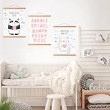 Benjia Magnetic Large Clip Wood Poster Frame Hangers 16x24 Teak view 7