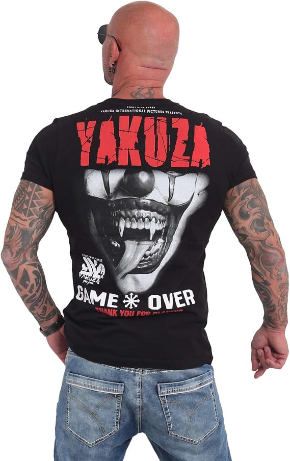 Short De Survêtement Game Over Yakuza Pour Homme - Noir, Neuf Avec étiquettes, Coupe Normale, Idéal Pour Le Sport Et Le Quotidien