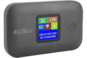 XUMIUZIY 4G Mobile Hotspot, Support 8-10 Users Users Stabile Signature Compact Portable Router 4G LTE Rechargeable with SIM S