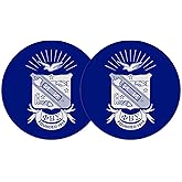 Desert Cactus Phi Beta Sigma Car Accessories Absorbent Sandstone Cup Coasters Licensed Product Set of 2 (Design B)