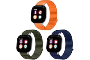 LeyuBand 3 Pack Nylon Bands Compatible with Gizmo 3/Adventrue 3 2 1/Gabb 3e 3 2 1/SyncUP Watch/Cosmo JrTrack,20mm Soft Breathable Hook & Loop Watch Strap Replacement