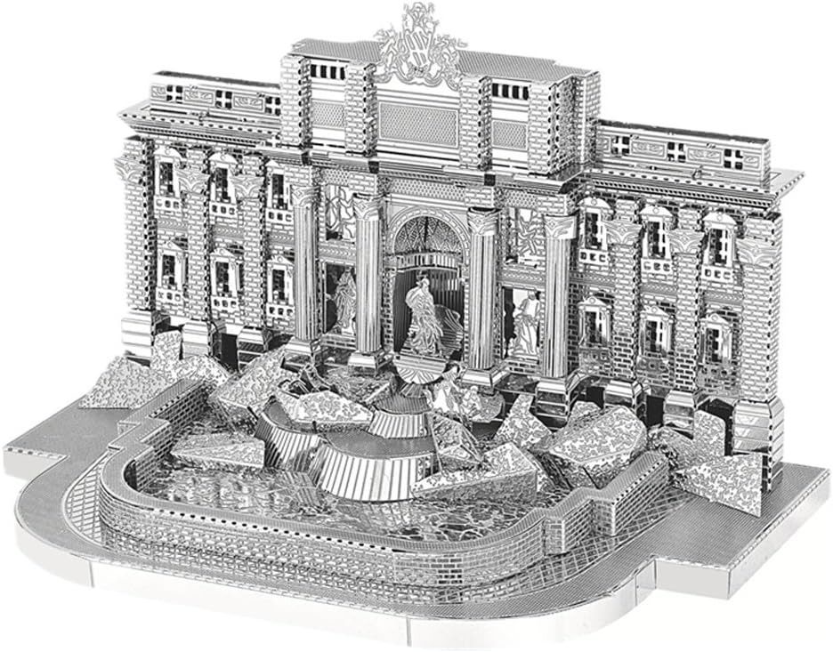 Moutu3D Metal Puzzle Roman Trevi Fountain Building Model Kits B22205 DIY 3D Laser Cut Assemble Jigsaw Toy