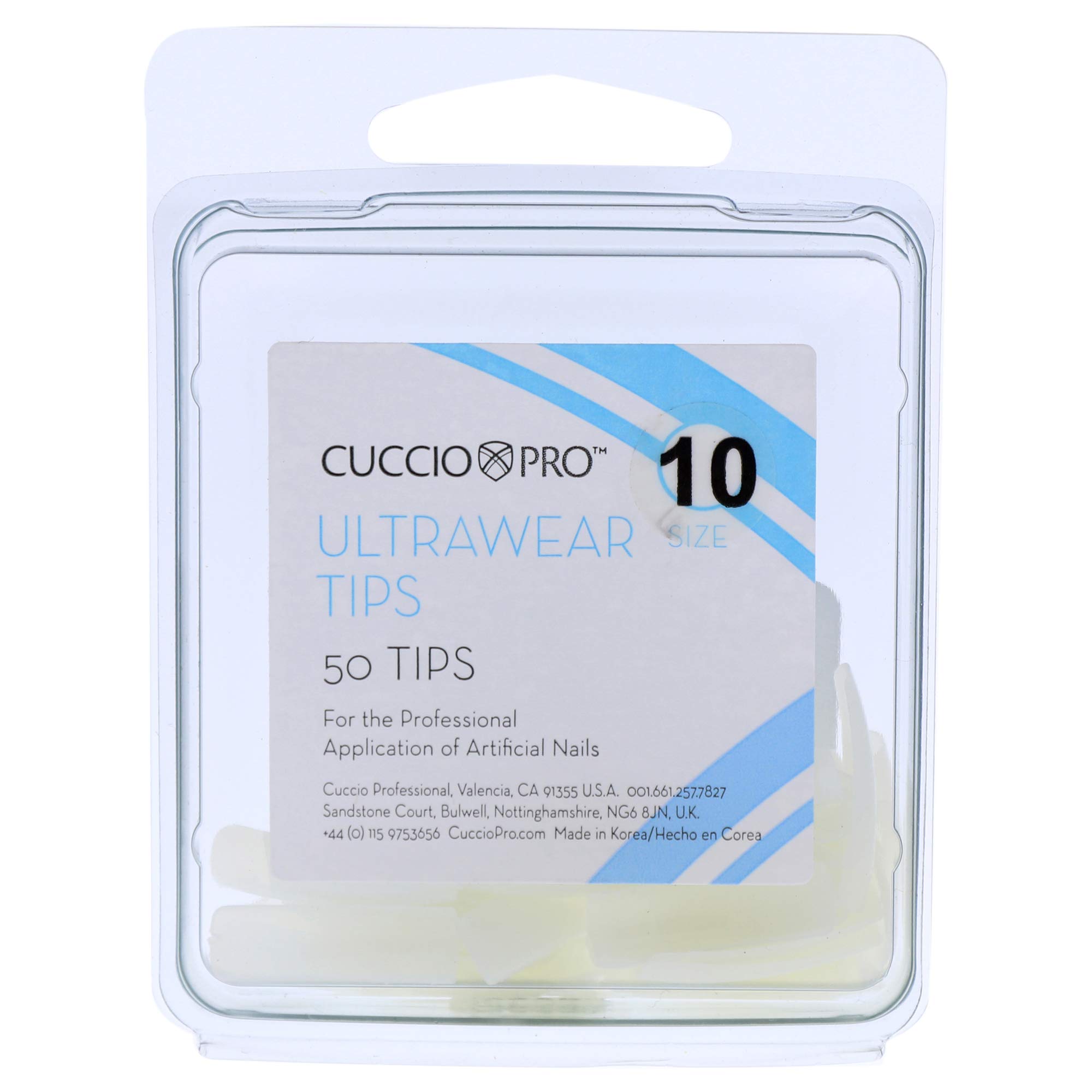 Cuccio Pro - Ultrawear Tips - 10 - for Women - Acrylic Nails - 50 Pc