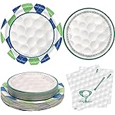 RVXHUA 150PCS Golf Party Decorations - Disposable Plates and Napkins for 50 Guests, Paper Tableware Supplies for Birthday Parties, Baby Shower, Game Day, Team Event, and Themed Celebration
