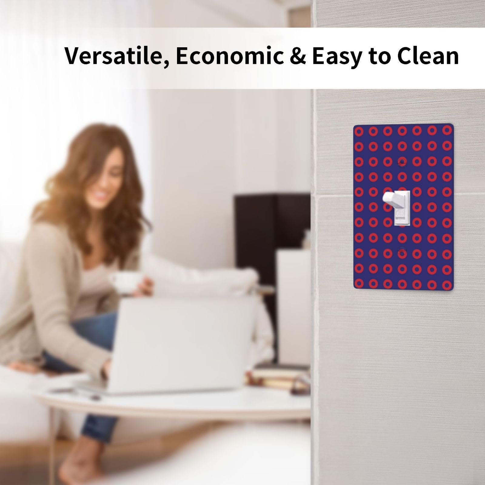 Phish Red Donut Circles On Blue Single Toggle Light