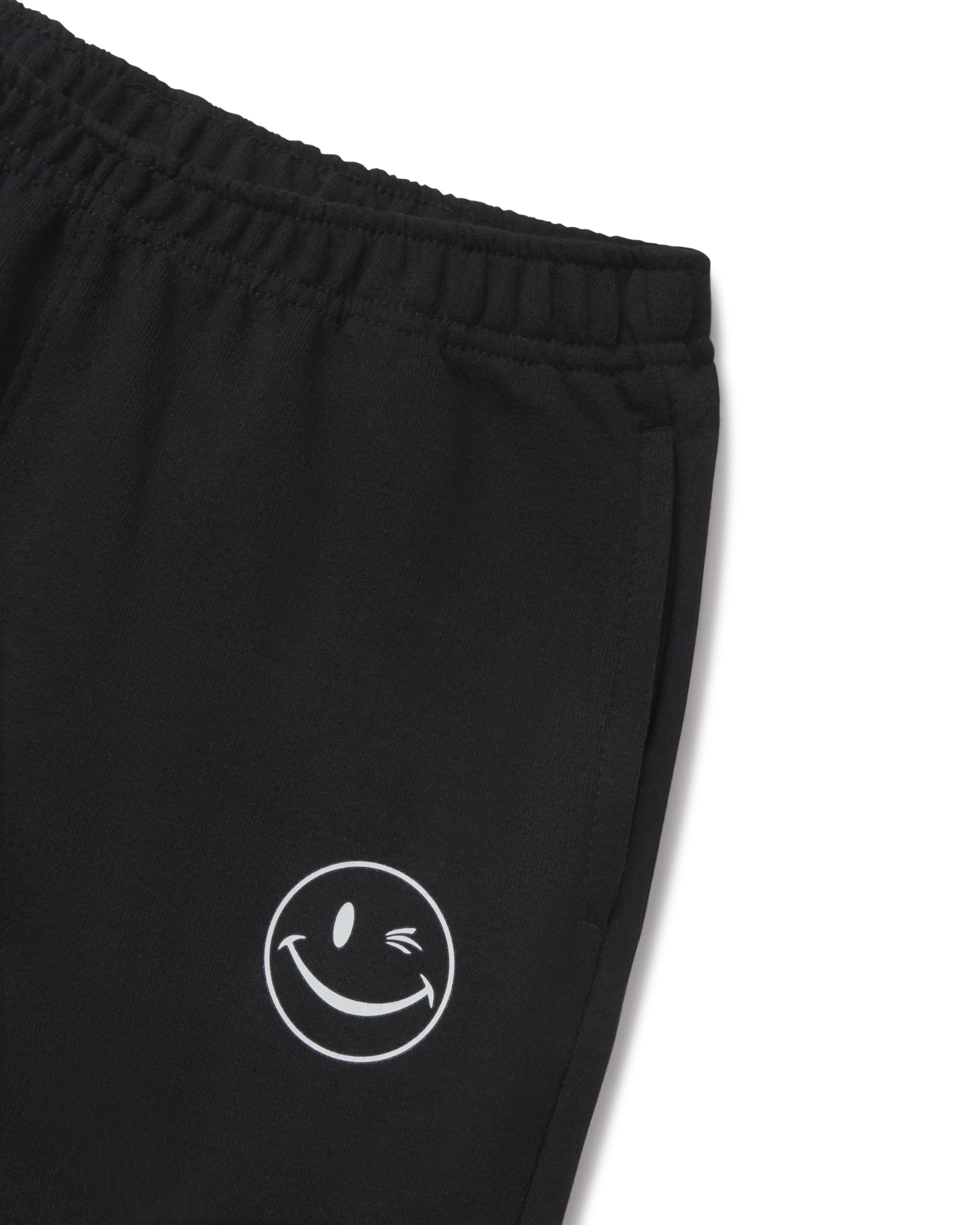 JOE BOXER Black French Terry Sweatpants, Girls Joggers Sweats 10-12 (Black, Large)