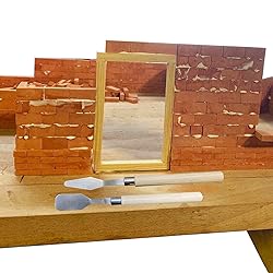 Woohome 1:16 Mini Red Wall Bricks, 350 PCS Mini