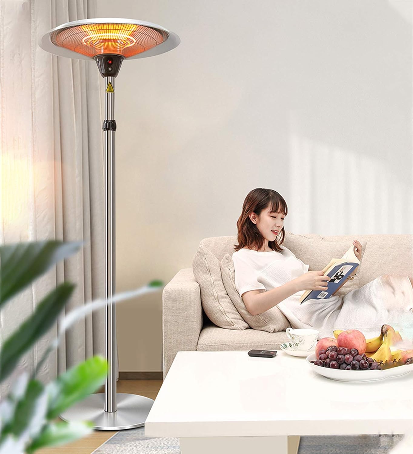 XYQCPJ Heizlampe, 3000w Tragbar Terrassenheizung Heizlampe Kohlefaserlampe Energieeffizient 3 Sekunden Schnelle Hitze Ip44 Wasserdicht Geeignet FüR Drinnen Und DraußEn