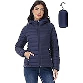 SLOW DOWN Womens Packable Puffer Jacket, Lightweight Puffer Jacket with Hood