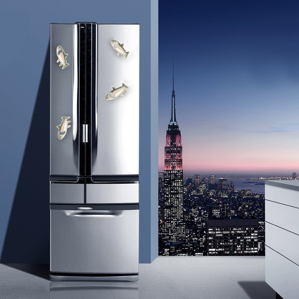 Abridor de botellas 2 en 1 con diseño de trucha en forma de pez ...