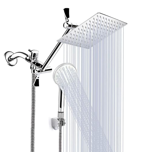 High Pressure Handheld Shower Head with Hose, 5-Setting Anti-leak ...