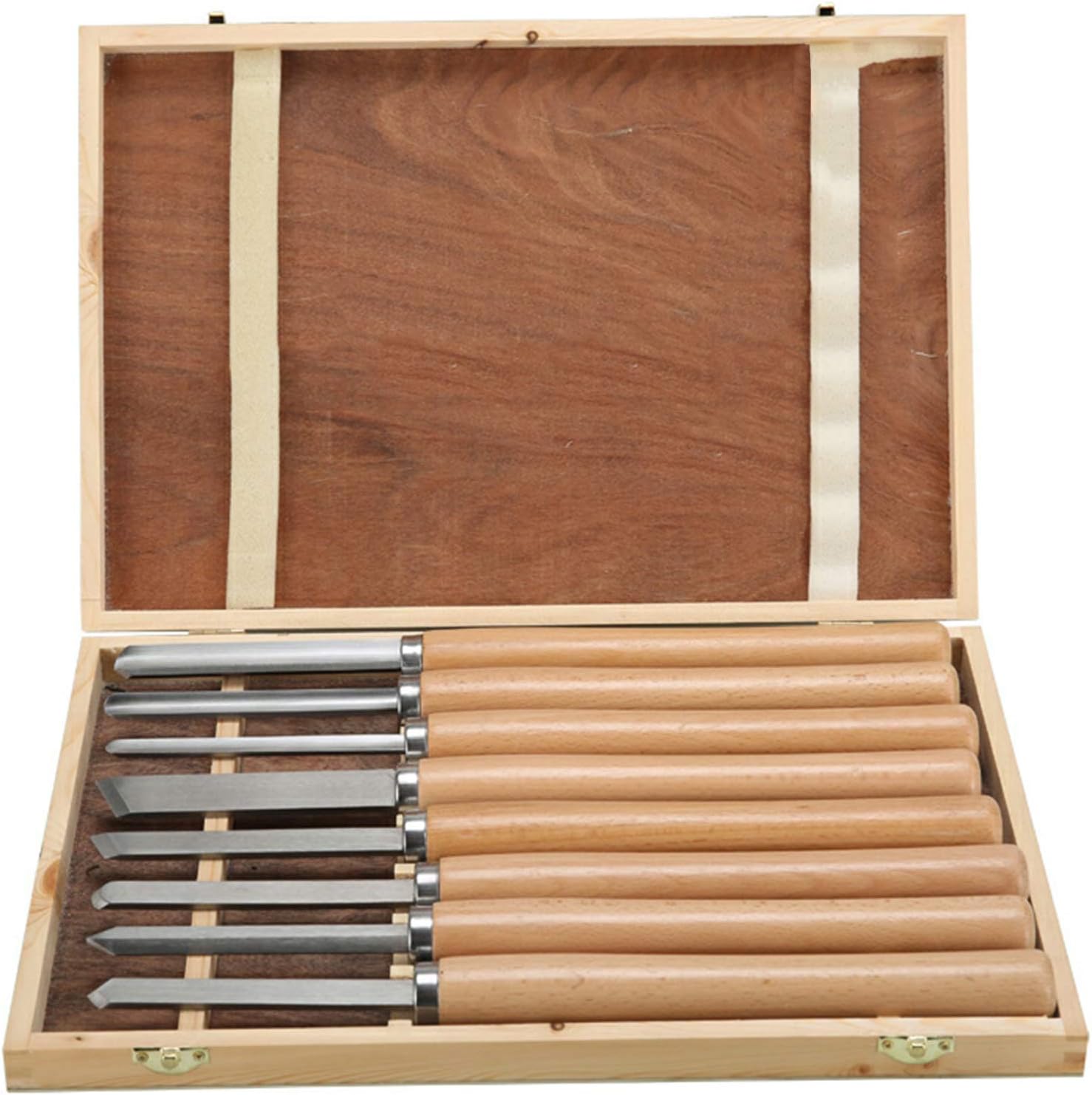 8Pcs Wood Turning Lathe Chisel Set Woodworking Chisels, Hardwood