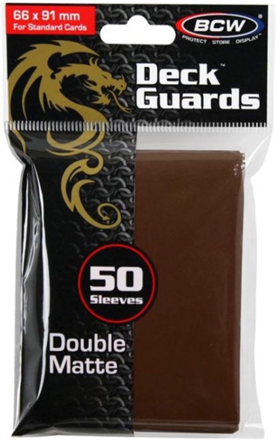 BCW - Deck Guards Double Matte Card Sleeves Brown - 50 Sleeves