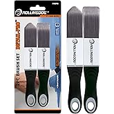 ROLLINGDOG Trim Paint Brushes - 1PC Triangular Brush and 1PC Square Small Paint Brush for Trim, Edger, Corner, Sash Painting