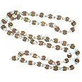 Petrichor Original 5 Mukhi Rudraksha Beads Mala Necklace Chain with Silver Capping (54+1 Beads, Round Beads, Brown)