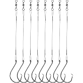 Uxwuy Fishing Circle Hooks Saltwater 50pcs Leader Hook Rigs for Catfish Bass With Offset Hooks