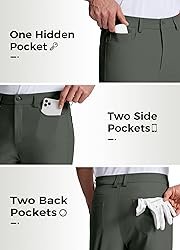 Willit Mens Golf Pants 5 Pockets Stretch Work Dress