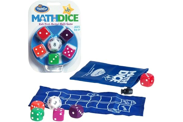 Think Fun Math Dice Junior Game for Boys and Girls Age 6 and Up - Teachers Favorite and Toy of the Year Nominee