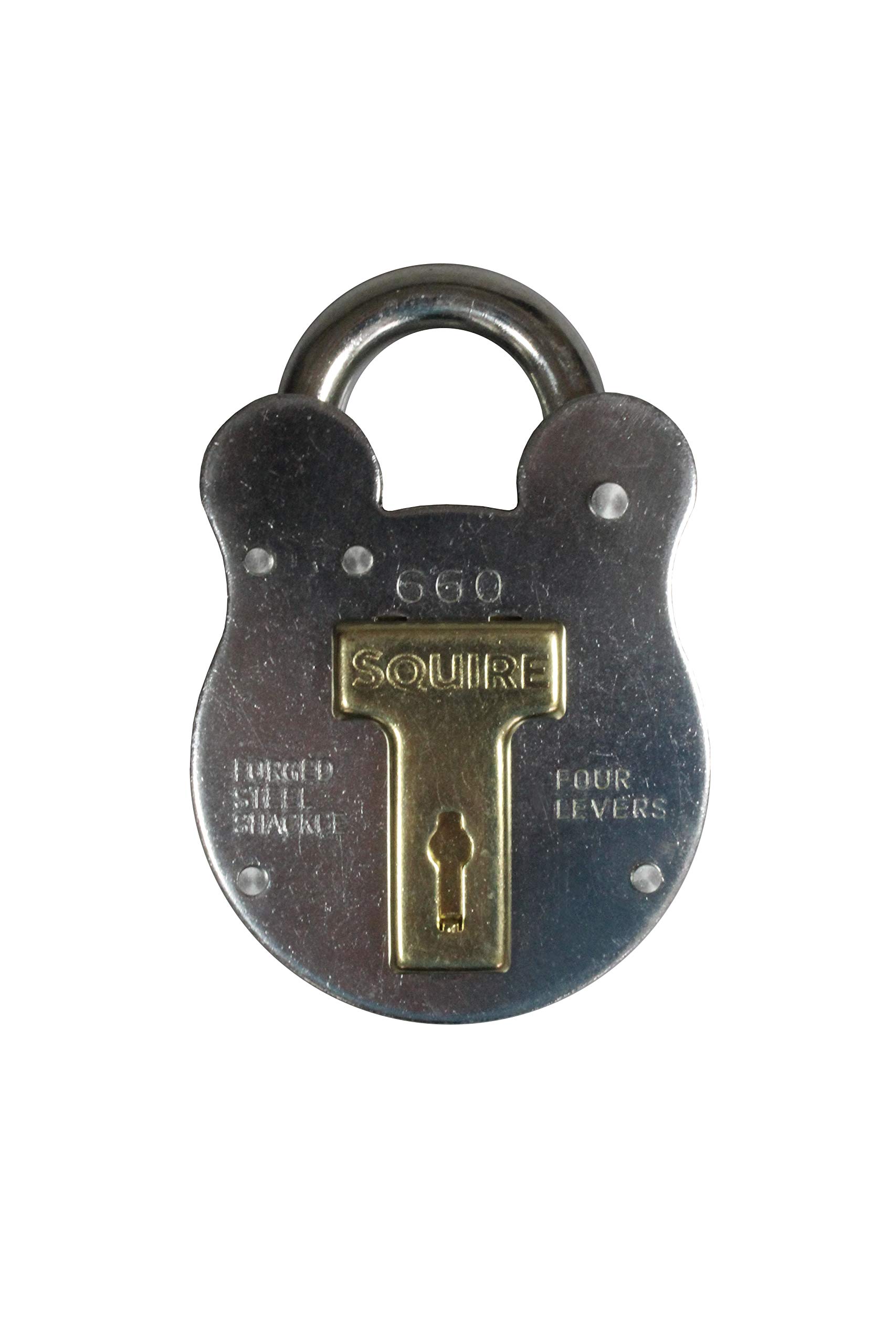 Henry Squire Old English Galvanised Steel Case 4 Lever Padlock, Large