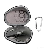CANTOO Hard Travel Mouse Case for Logitech MX Master 4 / MX Master 3 Master 3S Advanced Wireless Mouse, Protective Storage Case for G502 X /G502 X Plus, with Carabiner Clip (Black)