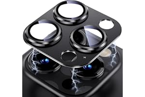 Uyiton for iPhone 13 Pro/iPhone 13 Pro Max Camera Lens Protector, [Strong Adsorption] [Drop Protection] Metal Ring Tempered Glass Rear Camera Screen Cover - Graphite