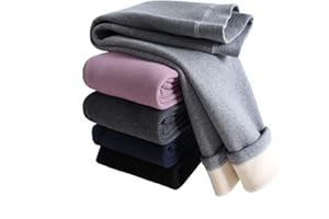 Looching Baby Toddler Girls Winter Fleece Lined Leggings Warm Full Length Pants Basic Cotton Thick Tights 1 Pack