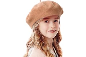 Bonaweite French Wool Berets Hat Classic Fashion Warm Beanie Cap for Girls