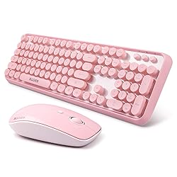 SADES V2020 Pink Wireless Keyboard with Round