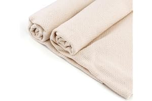YURDON Monks Cloth for Punch Needle Fabric Needlework Fabric for Rug Making (2PCS 26.4x19.6 Inch)