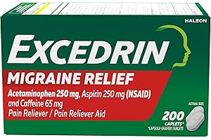 Excedrin Migraine Relief Caplets to Alleviate Migraine Symptoms - 200 Count