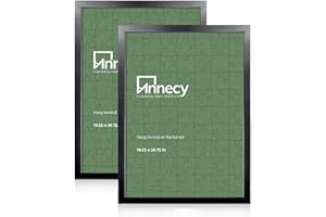 Annecy 19.25x26.75 Picture Frame Black（2 Pack）, 19.25 x 26.75 Puzzle Frame for Wall Decoration, Classic Black Minimalist Style Suitable for Decorating Houses, Offices, Hotels