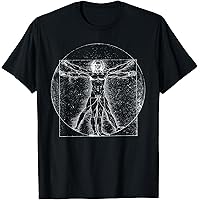  Man -  Man    Tシャツ（肖像ver.） Vitruvian Man by Da Vinci T-Shirt | Art Meets Science