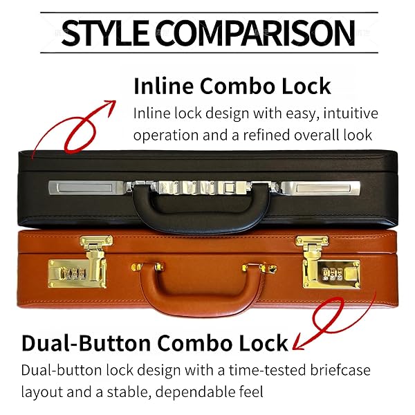 HAESTUS BRIEFCASES FOR MEN, PROFESSIONAL LEATHER BRIEFCASE WITH LOCK, HARD SHELL BUSINESS BRIEF CASE, DURABLE EXECUTIVE ATTACHE CASE FOR LAPTOP DOCUMENTS, MENS HARD BRIEFCASE FOR WORK OFFICE TRAVEL