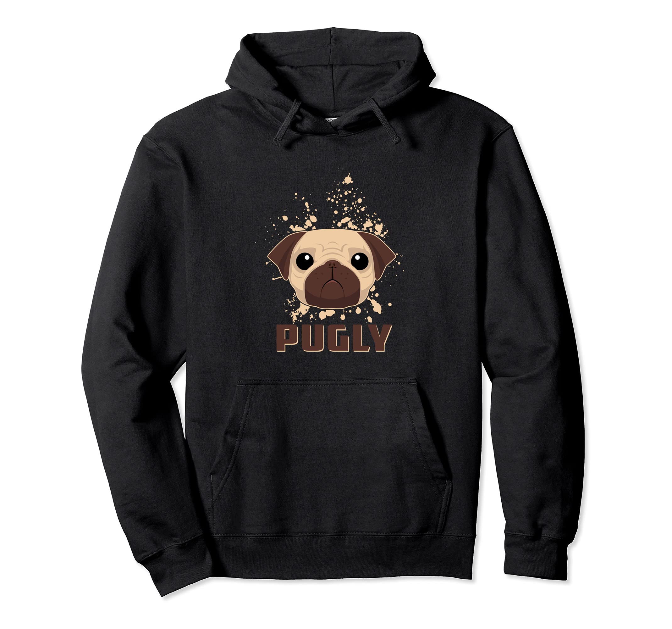 Pugly Pug Pet Animal Puppy Paws Dog Breed Pup Bone Dogs Paw Pullover Hoodie