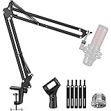 InnoGear Boom Arm Microphone Mic Stand for Blue Yeti HyperX QuadCast SoloCast Snowball Fifine Shure SM7B and other Mic, Mediu