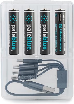 Marca Recarregável PALEBLUE Modelo PALEBLUE USB recarregável AAA 1.5V 750MAH X4 (Cabo INCLUSO)